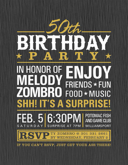 50th Birthday Party Invitation