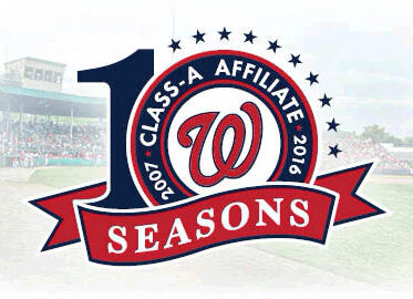 Logo, 10-Year Affiliation Anniversary (Hagerstown Suns)